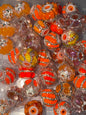 (Random pick ) Orange fancy bead #294