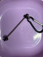 Black beadable keychain #59