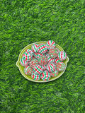 Green & red 16 mm acrylic bead #9