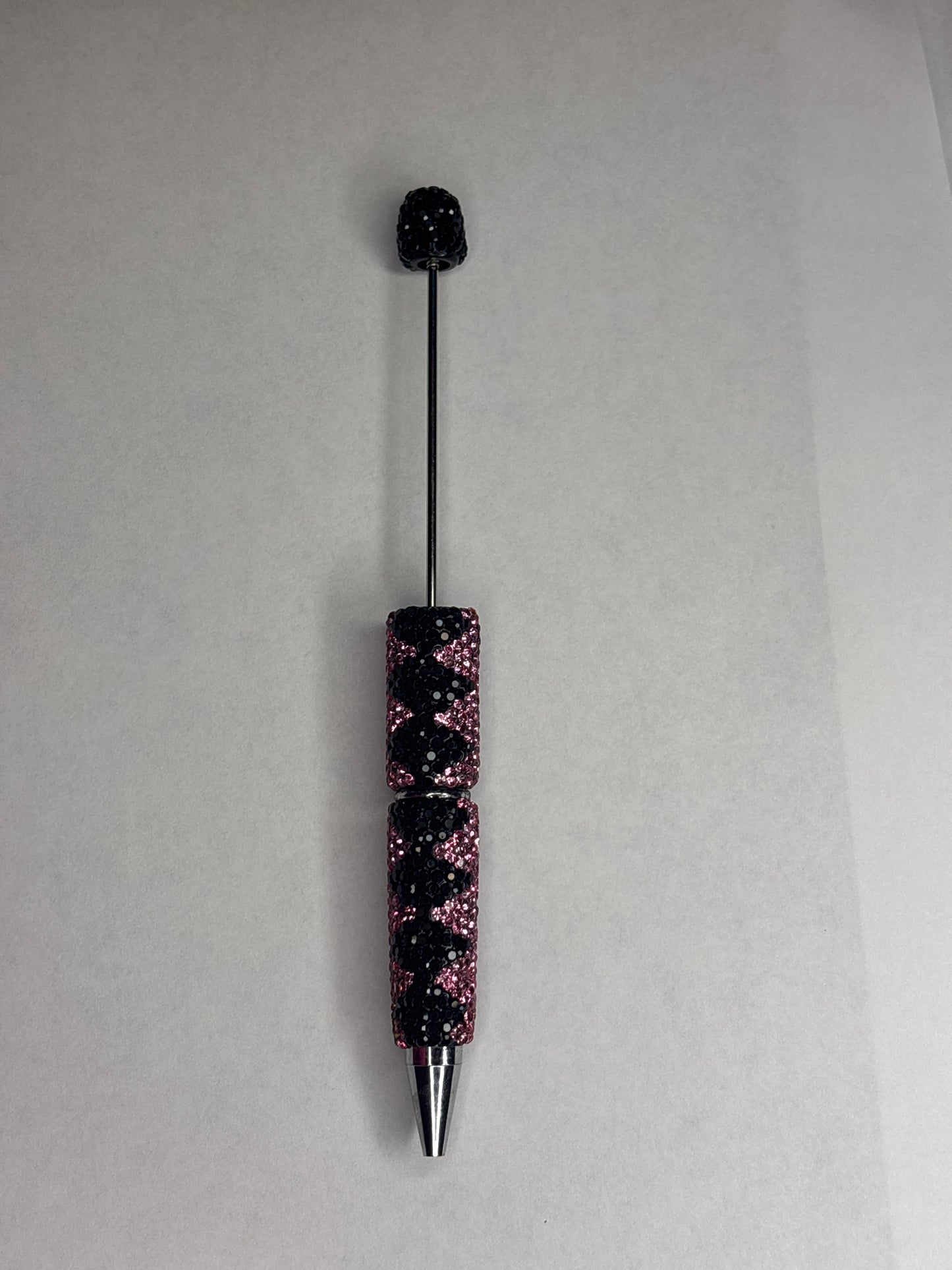 Black & pink zigzag Rhinestone #51