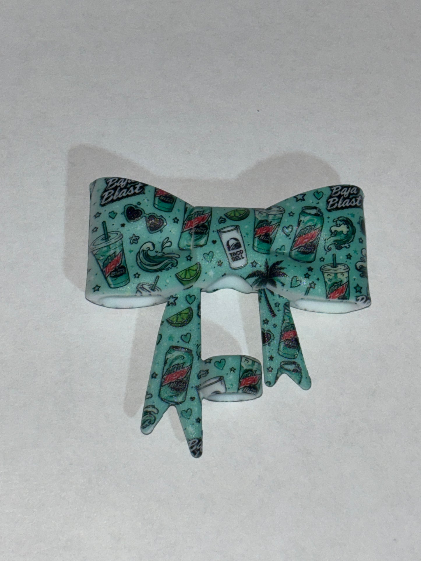 Baja blast straw topper silicone bow #68