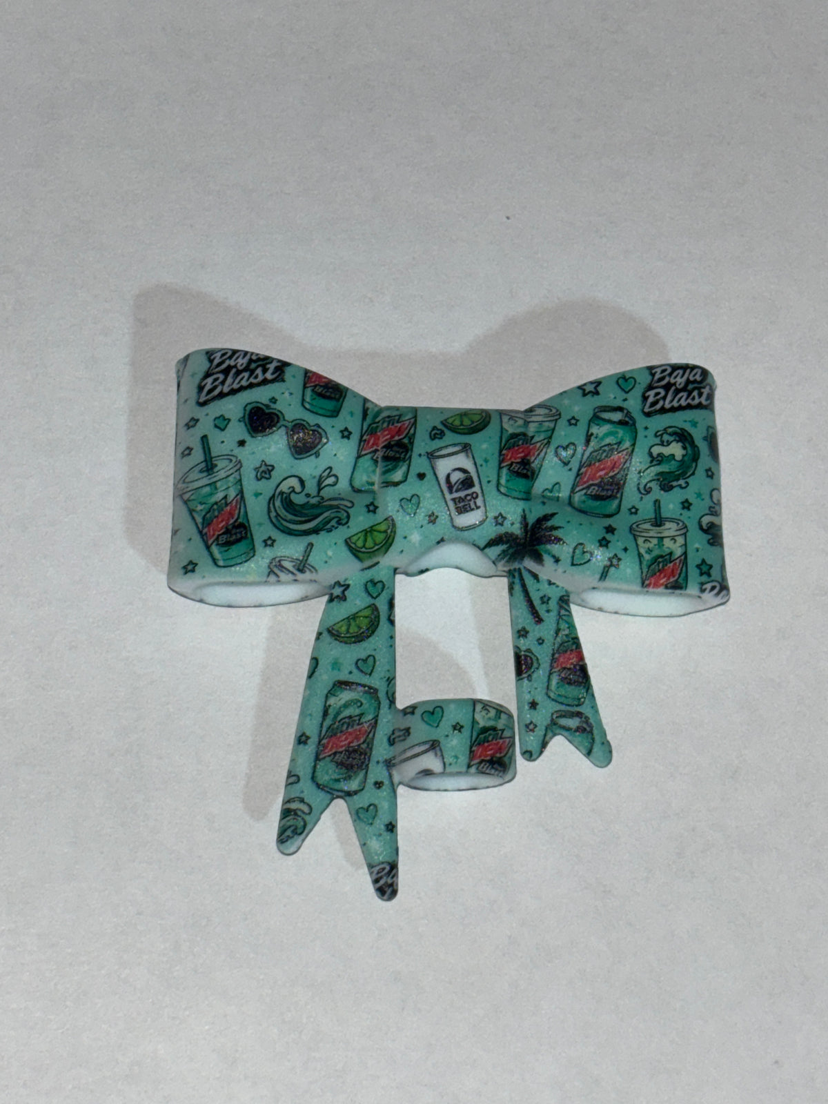 Baja blast straw topper silicone bow #68