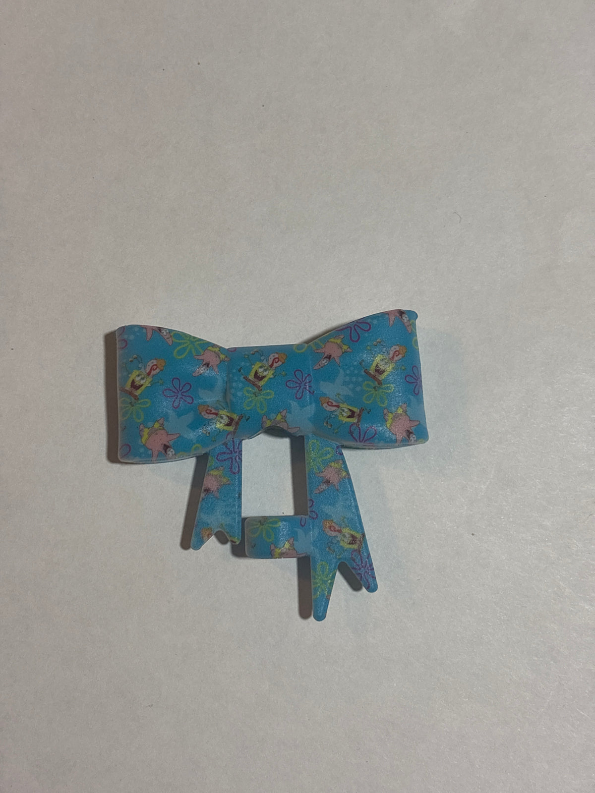 Blue sponge bob silicone Bow (G2)