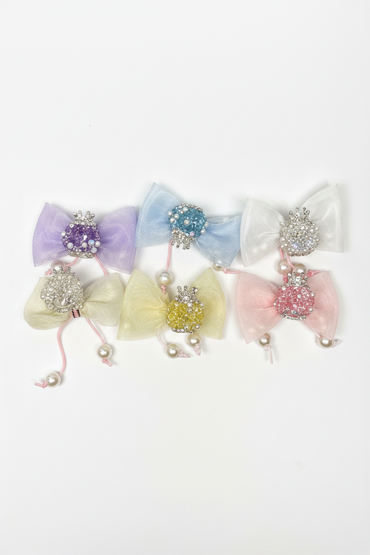 (204) fancy bow (bead set of 6)