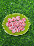Red reindeer  16 mm acrylic bead #3