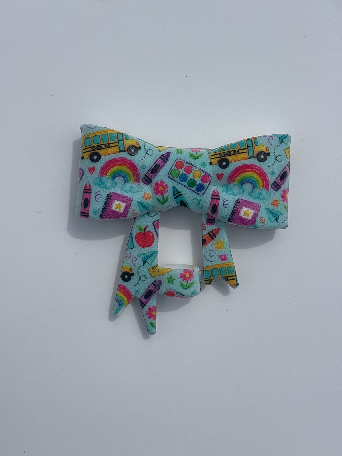 School straw topper bow #129