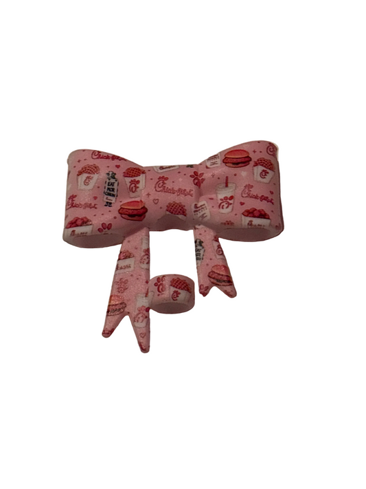 Chick-fil-A  straw topper silicone bow#24
