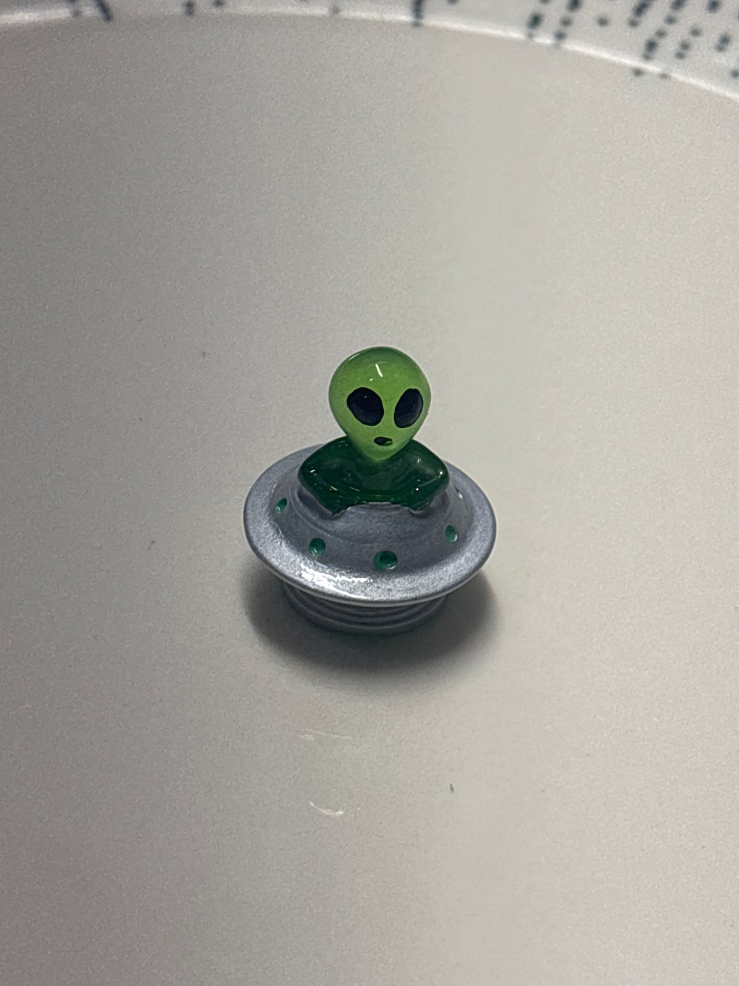 Alien figure & spaceship