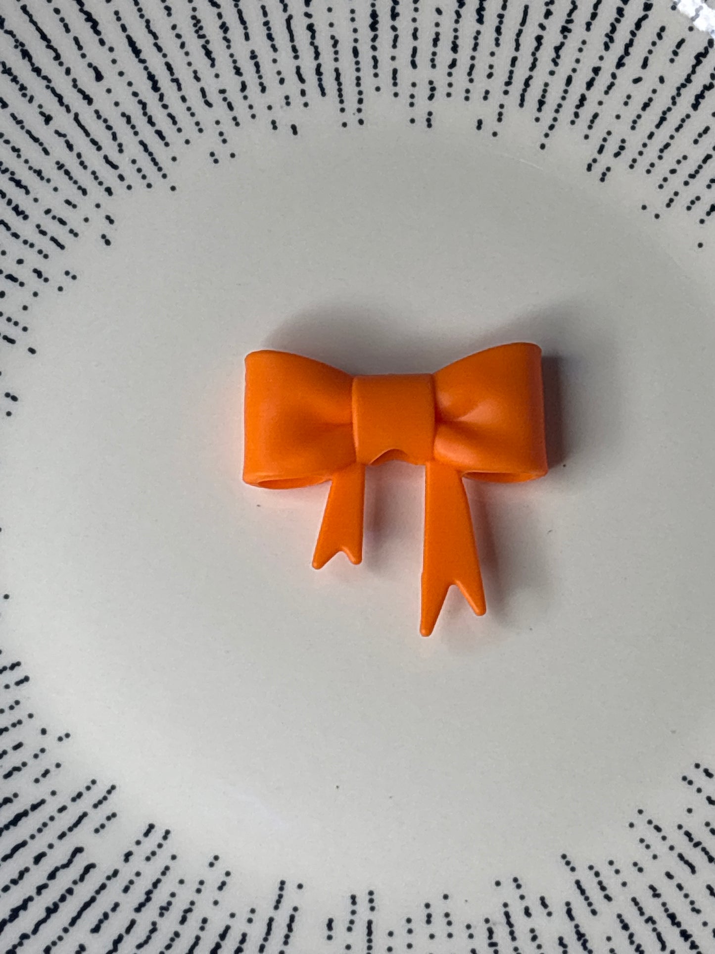 Ms. Orange silicone bow