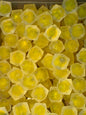 Yellow Matt cube  texture acrylic bead #281)