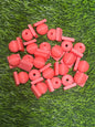 (214)3d printed Pink  Bead with Flat-Back Attachment for Acrylic