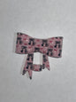 Pink raccoon straw topper bow #93