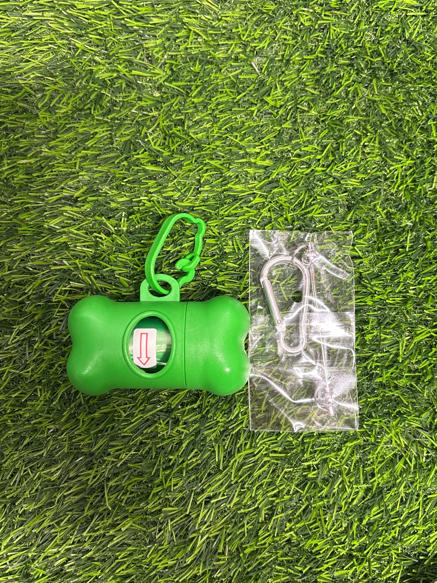 Green beadable dogie keychain