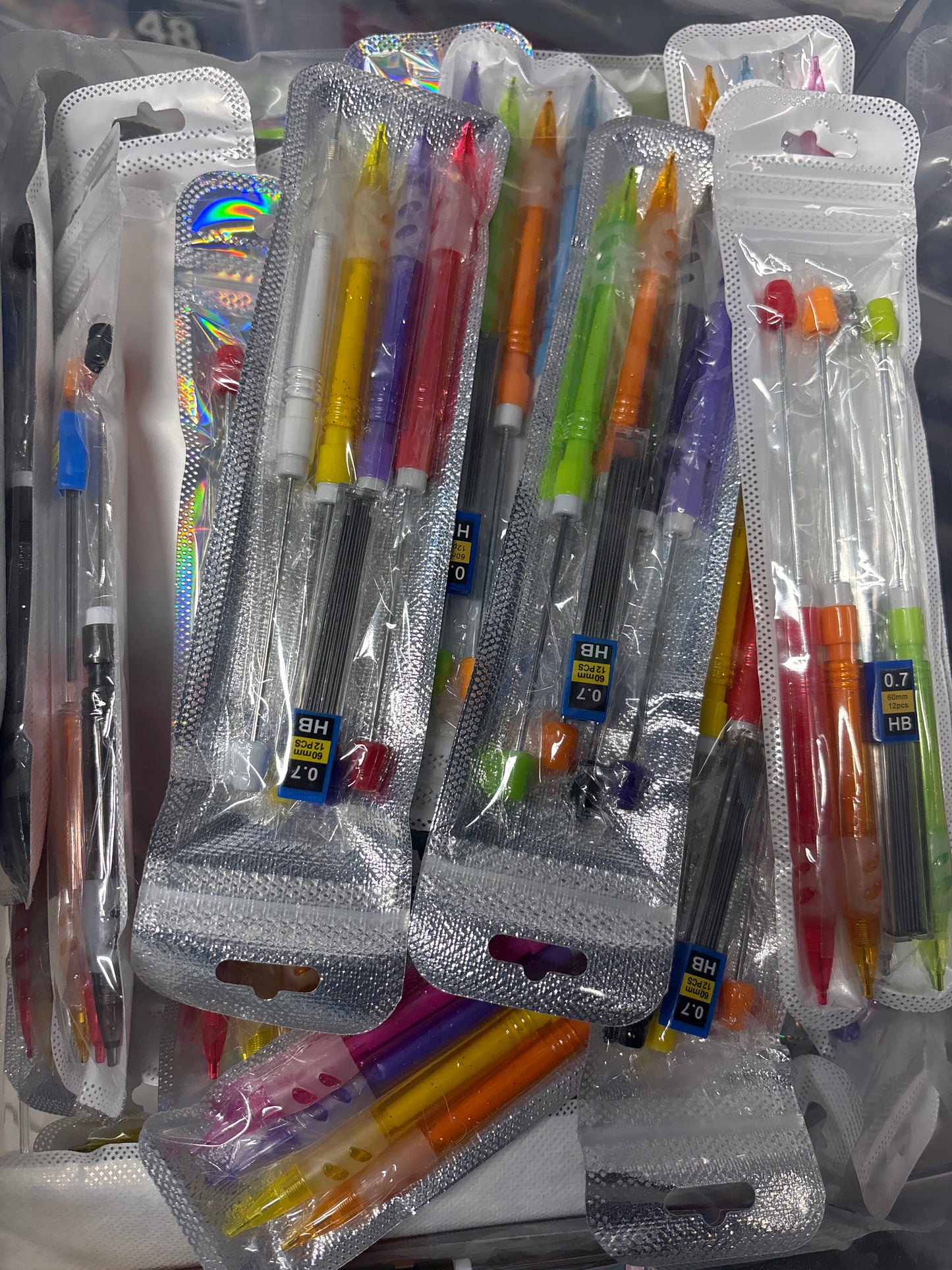 Pack of 4 beadable mechanical pencil