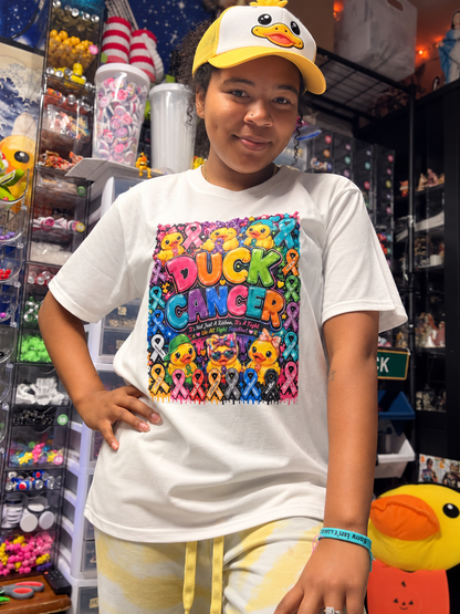 (LD exclusives) Duck cancer white T-Shirt