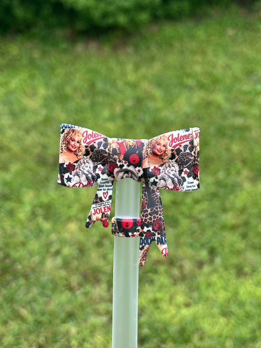 (LD + North) exclusive Jolene Dolly straw topper bow #911
