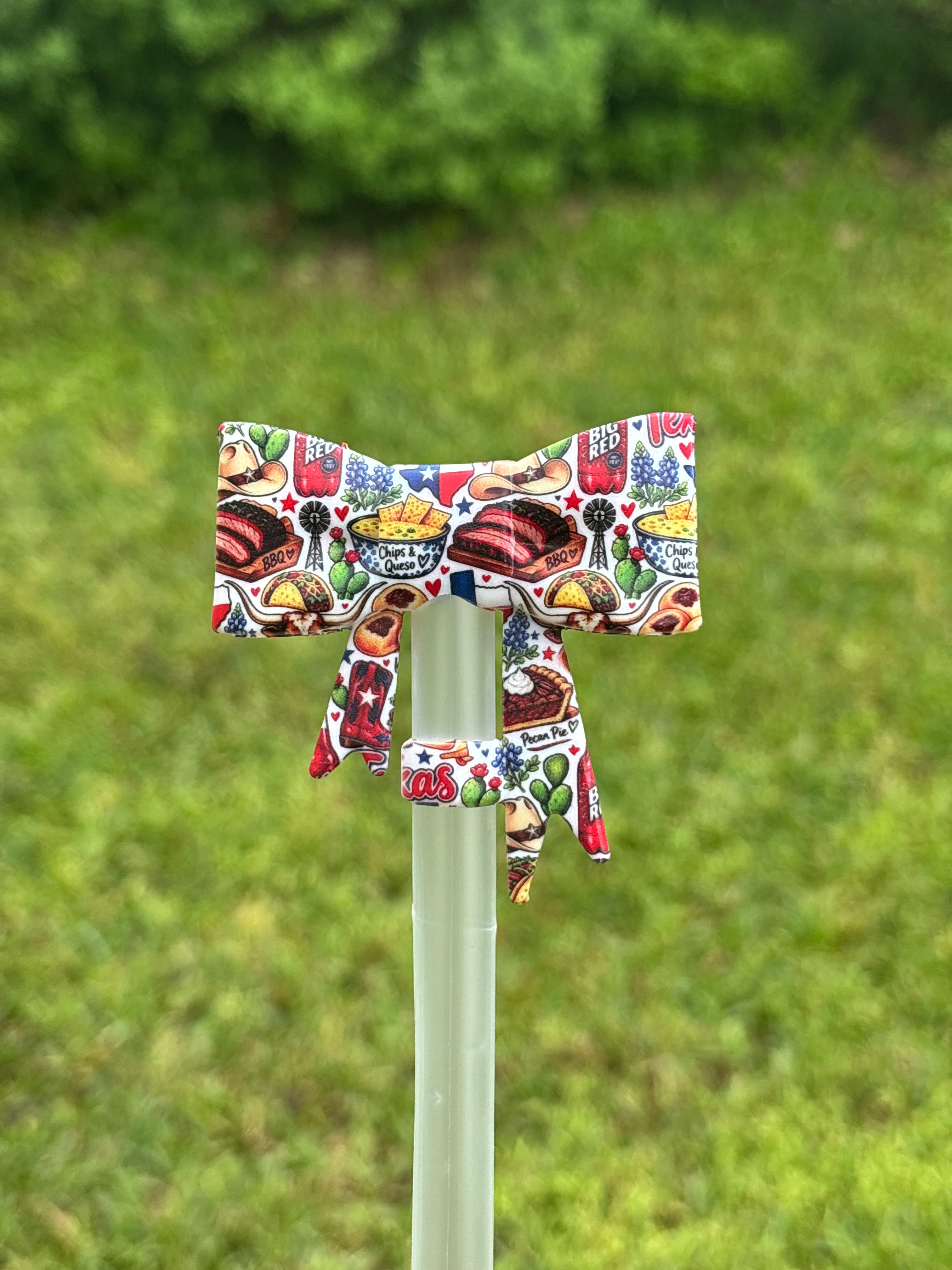 LD exclusive Texas straw topper bow #145