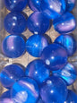 Blue & pink arylic bead #15