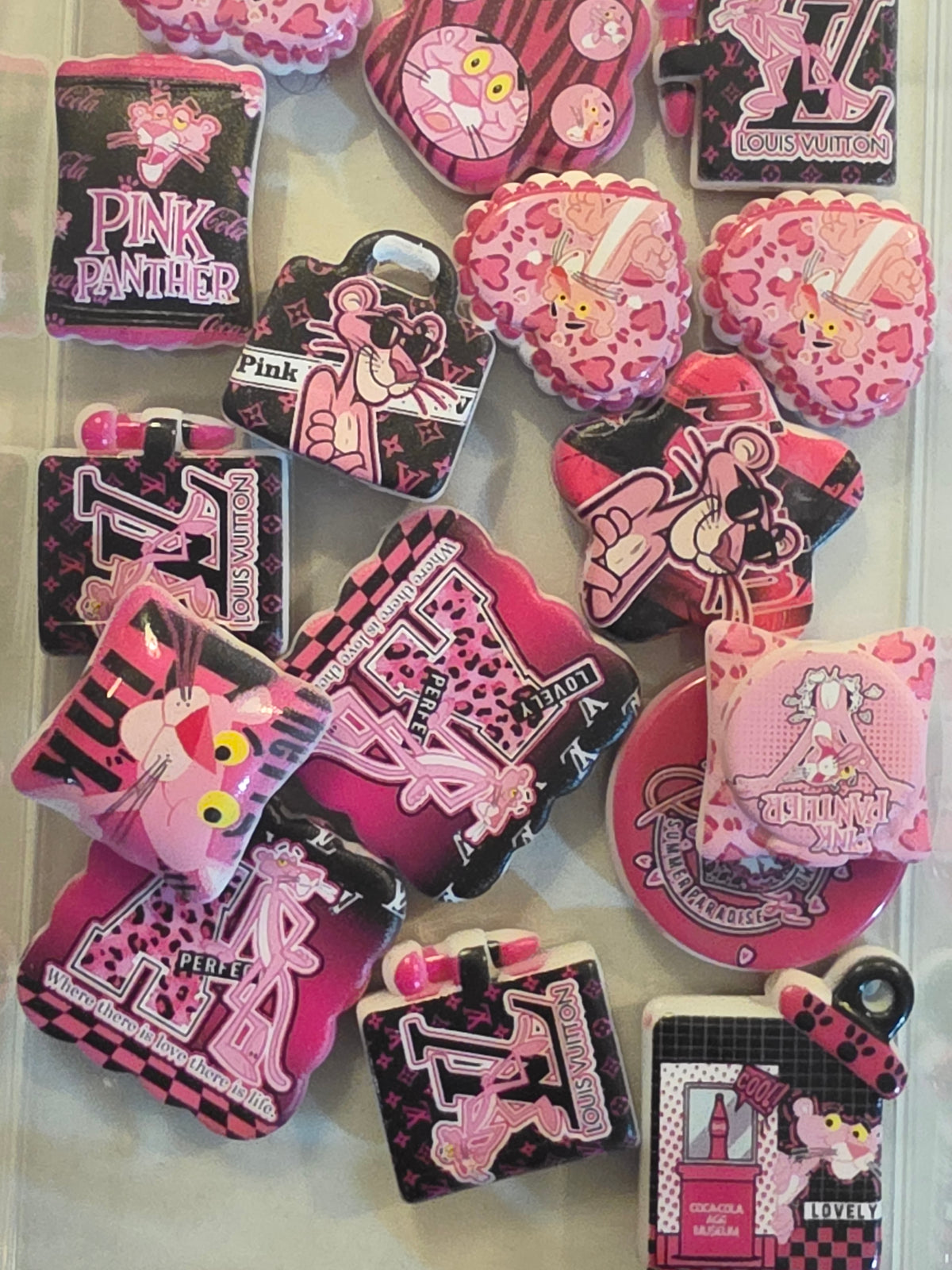 (Random pick)pink panther acrylic focal #230