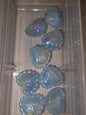 Blue heart acrylic  bead #188