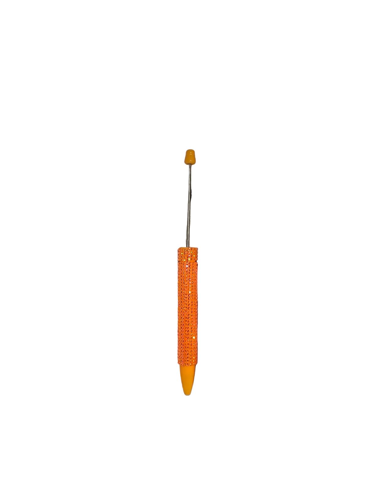 Orange long rhinestone pen #26