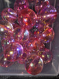 Green/white  16  mm acrylic bead #258