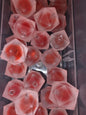 Red squares 16  mm acrylic bead #265