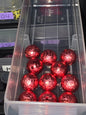Red texture acrylic bead #205
