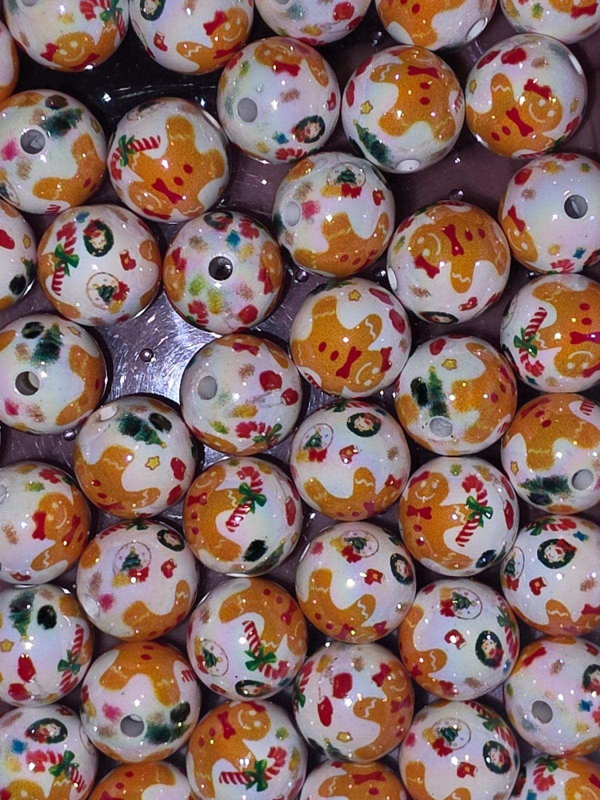 Random pick Arylic bead gingerbread man 16 mm #4