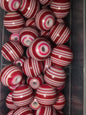 Christmas strips16  mm acrylic bead #23