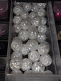 White texture  16 acrylic bead #202