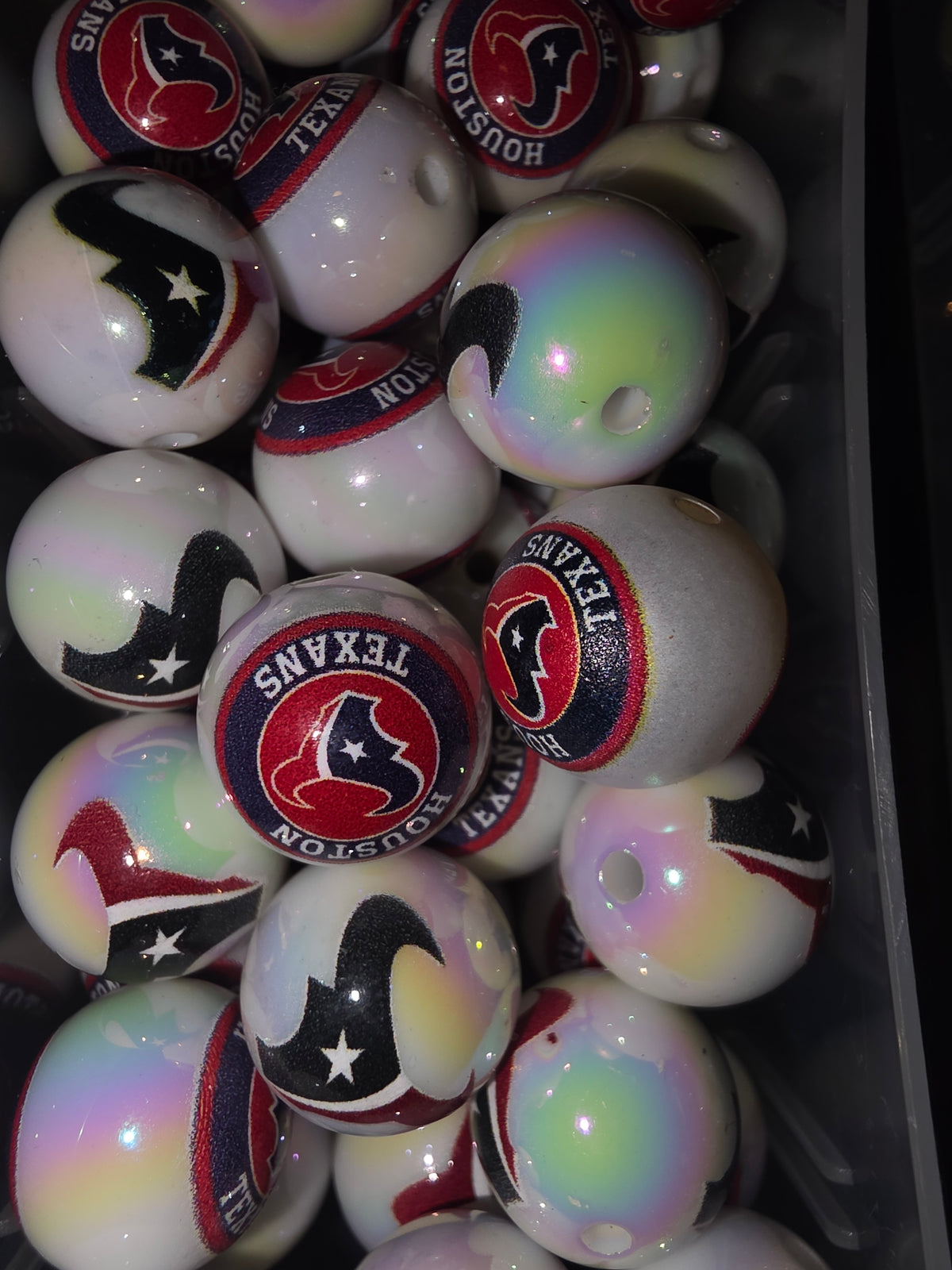 Random pick Houston Texans mm acrylic bead #183