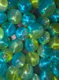 Blue / yellow 16  mm acrylic bead #270