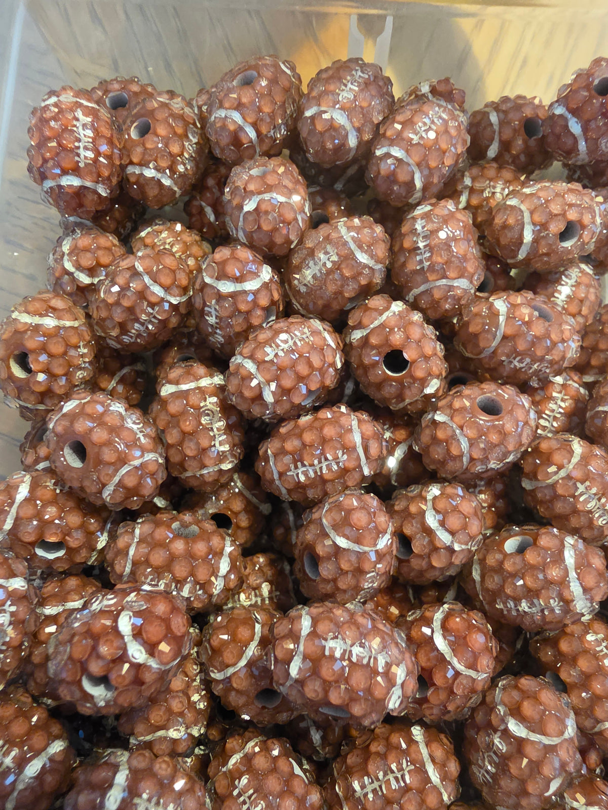 Rinestone foot ball bead # 269