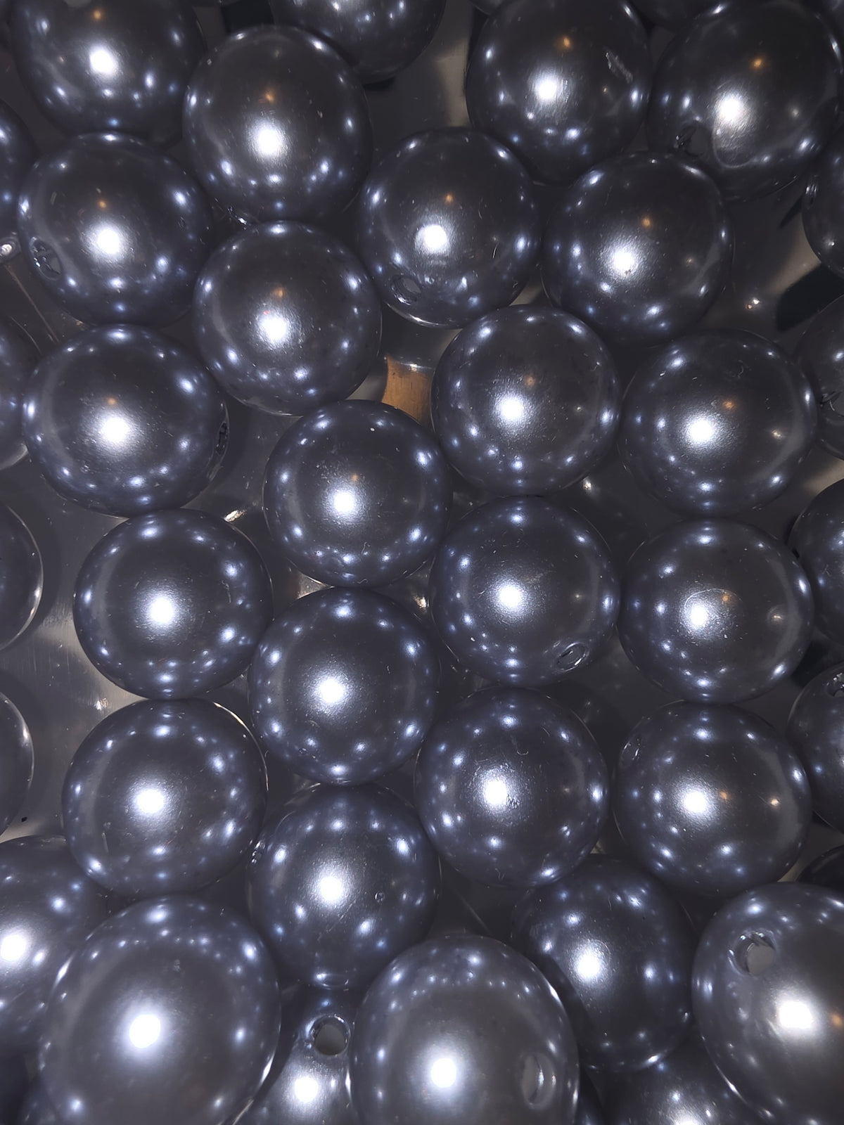 DARK GREY 16mm acrylic bead #286