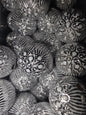 Silver 16  mm acrylic bead #262
