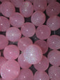 Pink shimmering 20  mm acrylic bead #268