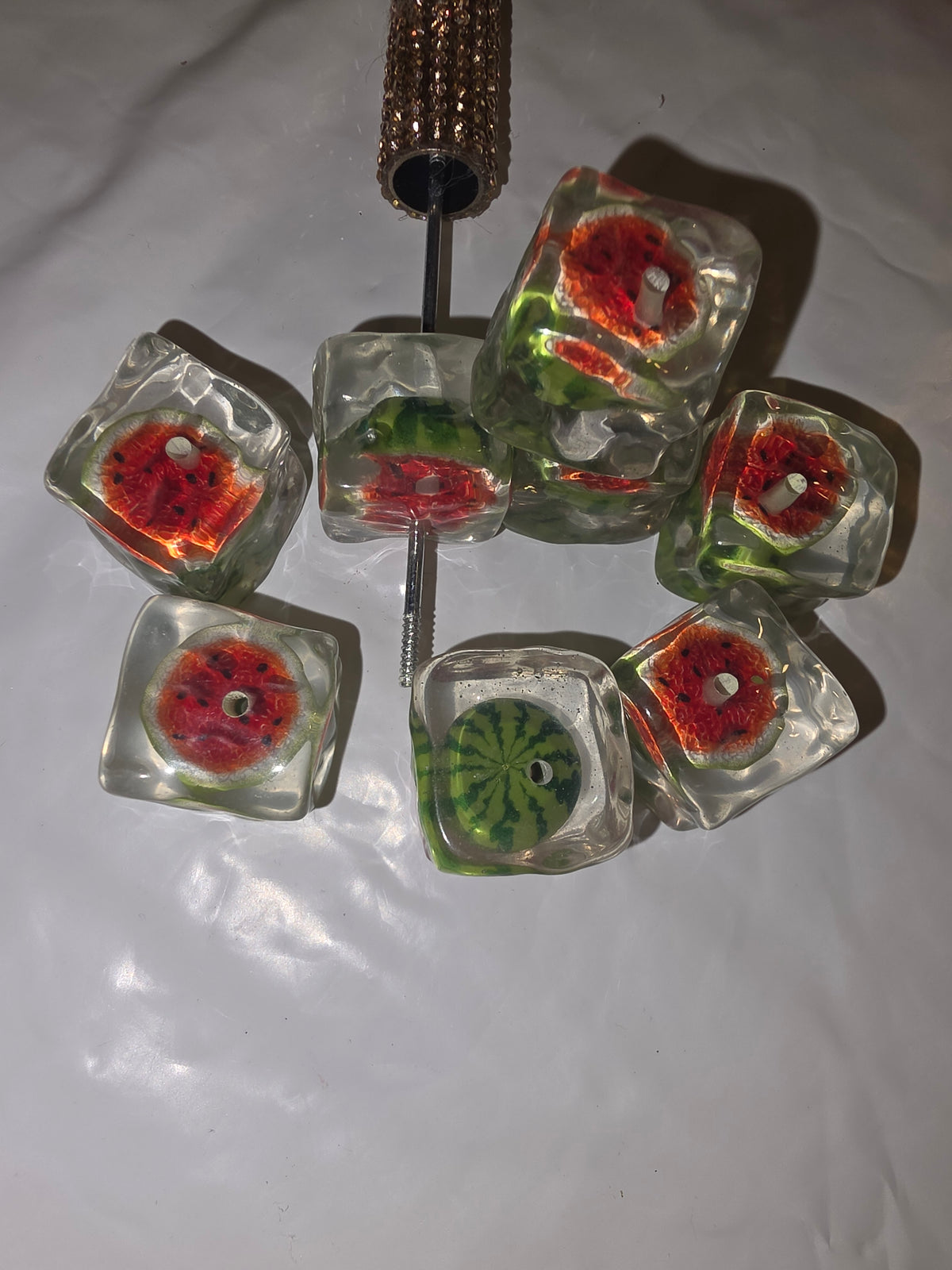 watermelon ice acrylic  bead #275