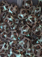 Iridescent brown print  20mm acrylic bead #229
