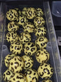 Yellow leopard 16 acrylic bead #204