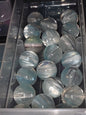 Blue stripe 16mm acrylic bead #221