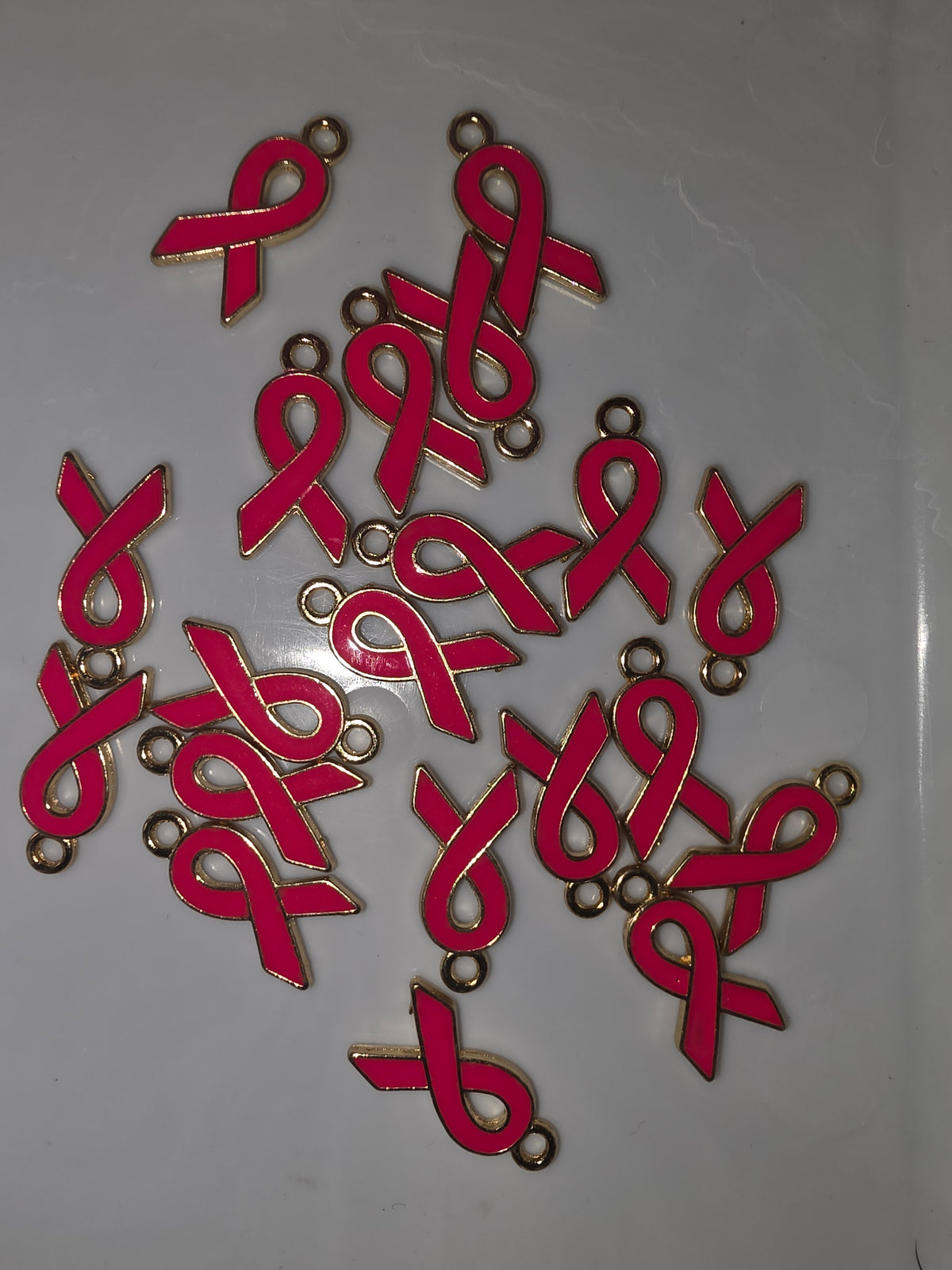 Pink ribbon charm #103