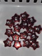 Red star snowman 16mm acrylic bead #214