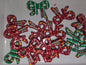 (Random pick) Red or Green Christmas bow acrylic focal #8